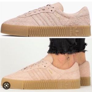 adidas Pink Suede Samba Sneakers Size 8